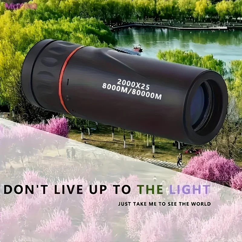 2025 2000X25 HD Monoküler Teleskop, Seyahat, Yürüyüş, Balık Tutma, Kamp, Yıldız Gözlemciliği, Konserler ve Kuş Gözlemciliği için Kompakt Taşınabilir