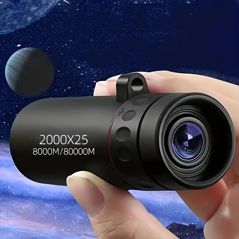 2025 2000X25 HD Monoküler Teleskop, Seyahat, Yürüyüş, Balık Tutma, Kamp, Yıldız Gözlemciliği, Konserler ve Kuş Gözlemciliği için Kompakt Taşınabilir
