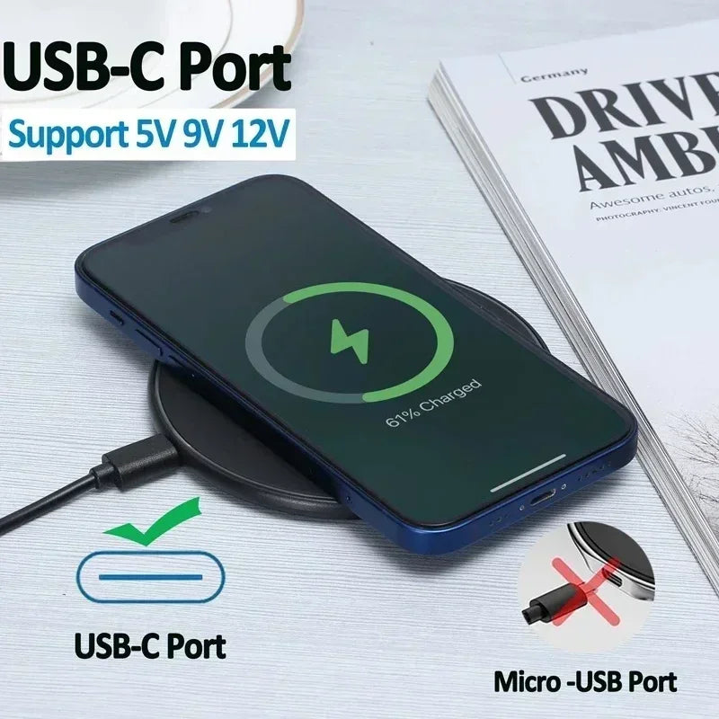 Wireless Charger Mobile Phone Chargers Pad Stand For iPhone 16 15 14 13 12 11 Pro Max Samsung Xiaomi Fast Charging Dock Station