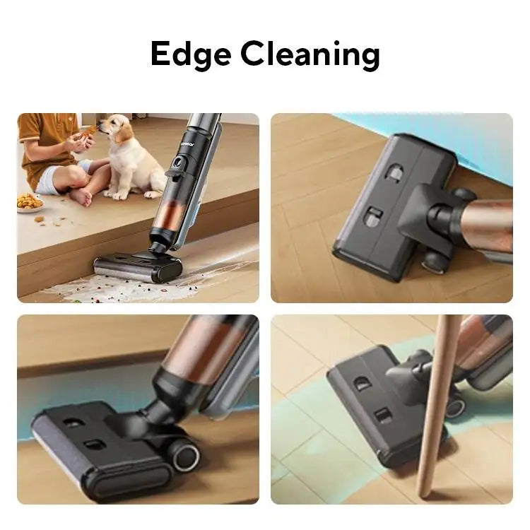 Laresar M3 Cordless Wet Dry Vacuum Cleaner Mop, Edge Cleaning 55min Auto Suction Floor Washer Self-Cleaning Smart Home Appliance