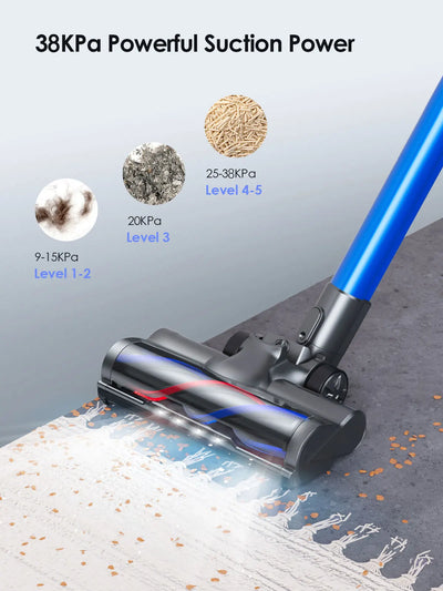 Cordless Vacuum Cleaners Honiture 450W Handheld Removable Battery 55 Mins Wireless smart Home Appliance Touch Screen 38000pa