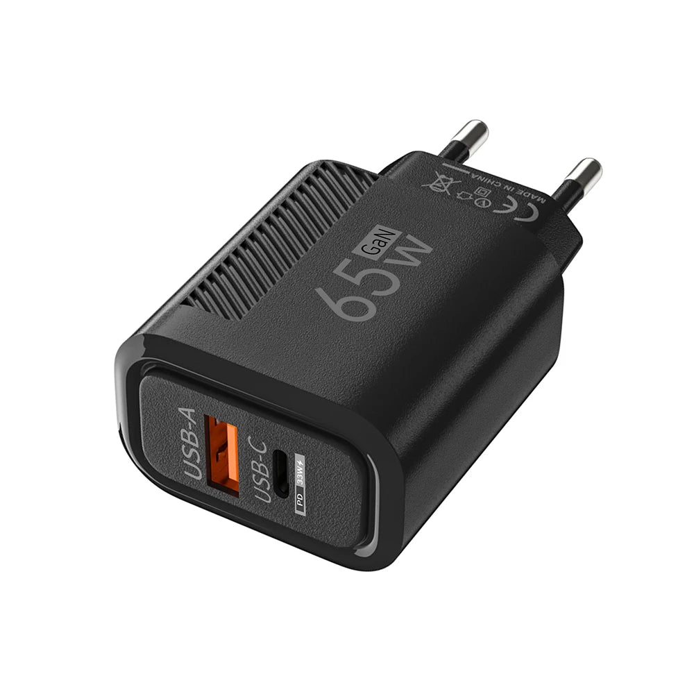 USB C GAN Charger Total 65W Fast Charging PD Type C Quick Charge High Speed Mobile Phone Adapter For iPhone 15 14 Xiaomi Samsung