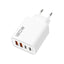 Quick Charge 3.0 Fast Charger Muti Total 120W 4 Port USB Type C PD Mobile Phone Wall Adapter for iPhone 16 Samsung S24 Xiaomi 15