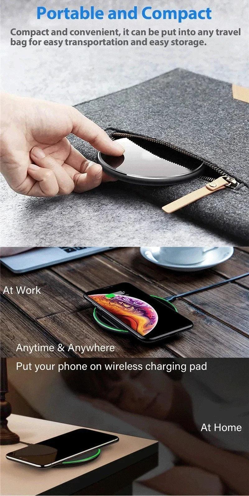 Wireless Charger Mobile Phone Chargers Pad Stand For iPhone 16 15 14 13 12 11 Pro Max Samsung Xiaomi Fast Charging Dock Station