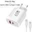 USB C GAN Charger Total 65W Fast Charging PD Type C Quick Charge High Speed Mobile Phone Adapter For iPhone 15 14 Xiaomi Samsung