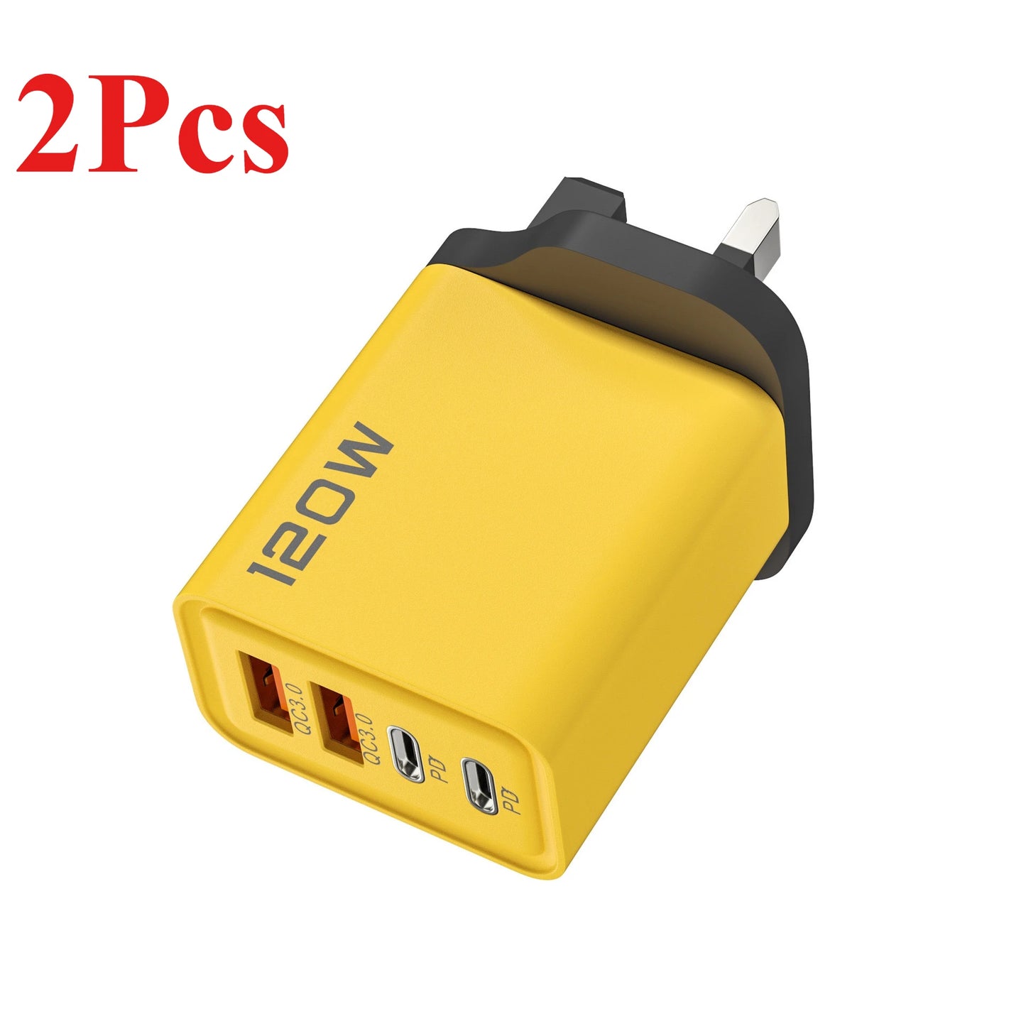 Total 120W USB Fast Charger 4Port  PD Quick Charging USB 3.0 Type C EU US Plug Charger For Xiaomi iPhone 15 Pro Max Wall Adapter