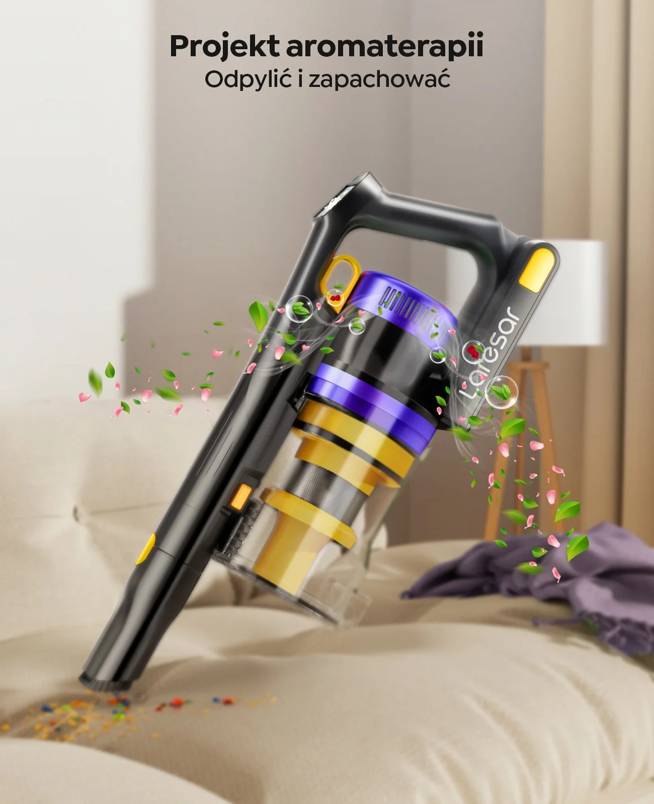 Laresar X11 550W 55000PA Suction Power Cordless Vacuum Cleaner Handheld Smart Home Dust Cup 60 Mins Runtime 3 Pcs Filte Set