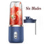 Portable Fruit Juice Blenders Summer Personal Electric Mini Bottle Home USB 6 Blades Juicer Cup Machine For Kitchen