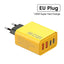 Total 120W USB Fast Charger 4Port  PD Quick Charging USB 3.0 Type C EU US Plug Charger For Xiaomi iPhone 15 Pro Max Wall Adapter